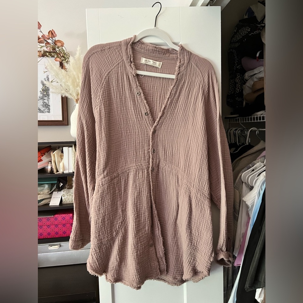 Free people summer daydreamer button down